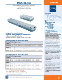 Thumbnail of document Data Sheet - EXLUX 6408 Series Fluorescent Emergency Luminaires